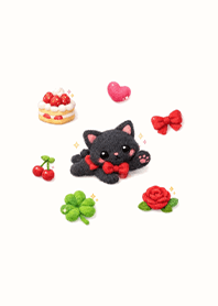 Black cat wool fiber (Pp)