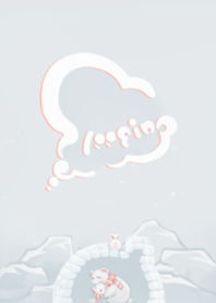 酣睡動物 - 北極熊 (草莓大福色)