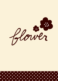 Flower beige Brown