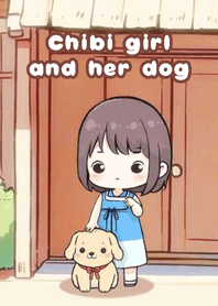 Chibi girl and her dog