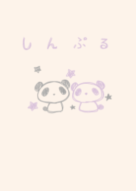 dull color purple bollpoint pen panda