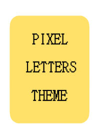 PIXEL LETTERS THEME[YELLOW]j-WHITE