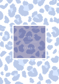 simple leopard : Pale Blue White Silver