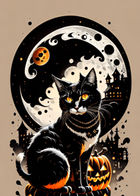 浮世絵万聖節猫 E16dBd