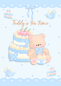Teddy is tea time ( blue )