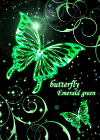 butterfly emerald green