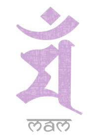 干支梵字 [マン] 卯 (0303) 白菫