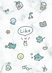 Finger Heart and Marble3 bluegreen06_2