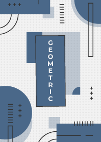 Geometric Polkadot White Wedgewood Blue