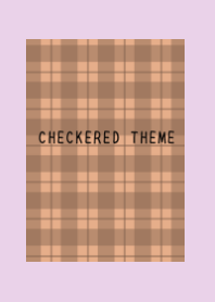 DUSTY ORANGE CHECKERED THEME-LIGHT PUR
