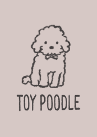 Doodle dog -toy poodle- BROWN GRAY