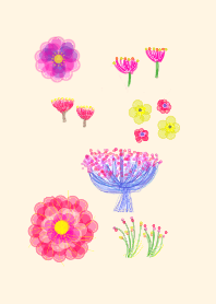Fashionable colorful flowers 3