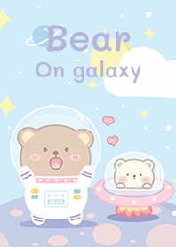Bear on galaxy blue!