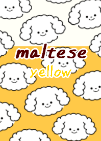 maltese dog theme10 yellow