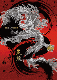 Ink Dragon Red Line Theme Line Store