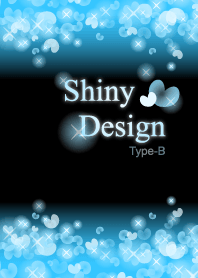 Shiny Design Type-B Light blue Heart