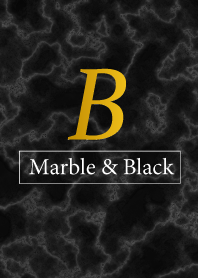 B-Marble&Black-Initial