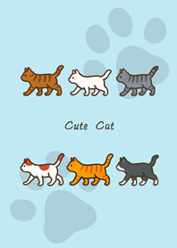 산책하는 고양이(물색)