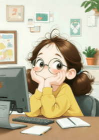 Pretty Girl in Working Time V.2