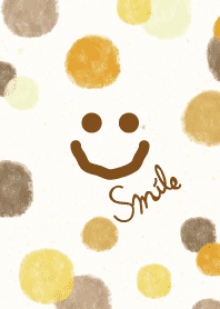 Smile Adult watercolor Polka dot Brown