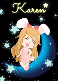 Karen- Bunny girl on Blue Moon
