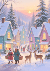 魔法冬季村莊 V.1