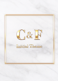 [ C&F ]  Initial Theme Gold White