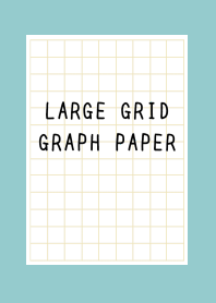 LARGE BEIGE GRID GRAPH PAPER/DUSTY MINT