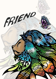 FRIEND -lion and butterfly-