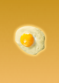 Simple fried egg yellow