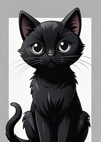 Super cute black cat WfMaT