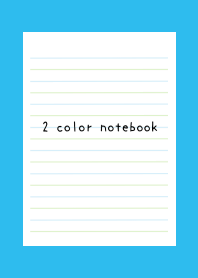 2 COLOR NOTEBOOKj-BLUE&GREEN-BLUE-GREEN