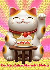 開運ケーキ招き猫