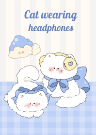 cat wearing headphones1