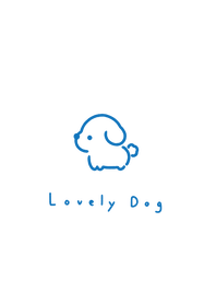 ゆるいわんこ。白と青