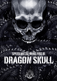 Speed metal bone fire Dragon skull 81