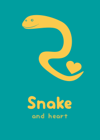 Snake & heart Peacock Blue