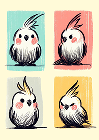 玄鳳鸚鵡(手繪風)