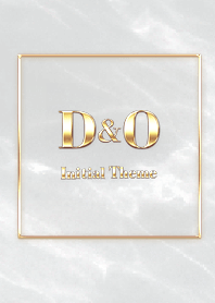 【 D&O 】Initial Theme Gold - グレー