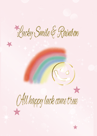 Good luck UP! Rainbow and Smile / Pink