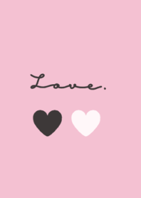 Pair Hearts /粉色和黑色
