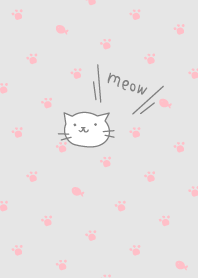 간단한 고양이 :분홍색 회색 WV