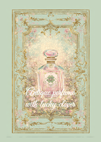 Antique perfume with lucky clover