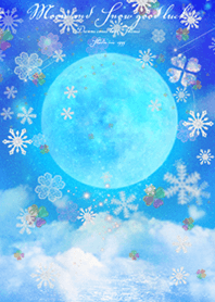 Moon and snow good luck