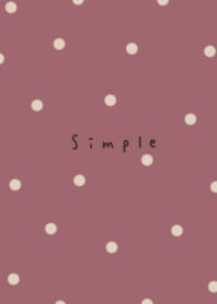 Dull pink and beige. Polka dots.