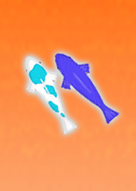 A carp that fulfills love Orange