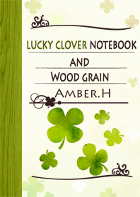 Clover notebook and Wood grain No.6