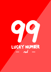 Lucky number 99 Red 2colors Japan