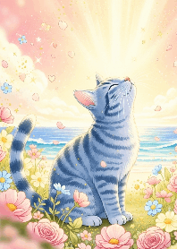 a cat on the beach 01