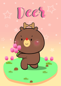 Cute Deer  In Pastel Theme